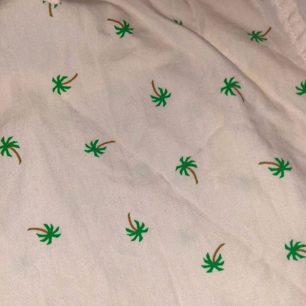 Palm Tree white Button-Down - Picture 2 of 3